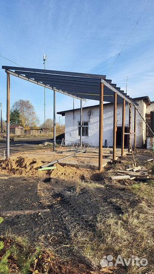 Сварочные работы. Строительство ангара. Гаража