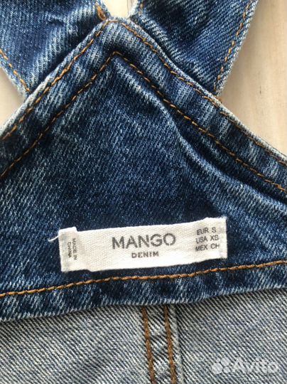 Джинсовый сарафан mango