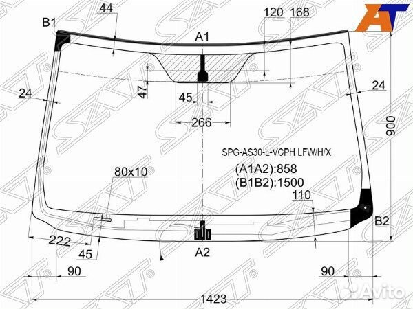 Стекло лобовое toyota RAV4