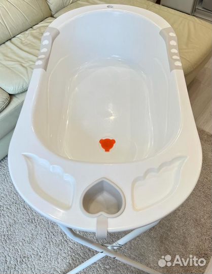 Ванночка с горкой и подставкой Happy Baby