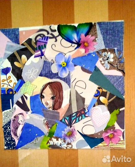 Панно из лоскутов тканей