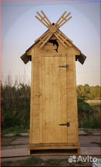 Дачный туалет деревянный GAR203