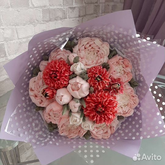 Съедобный букет из зефирных цветов