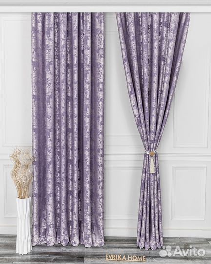Комплект штор мрамор Зарина Сирень