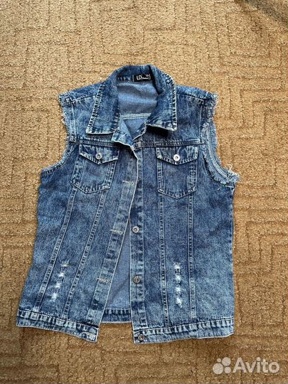 Джинсы жилетка