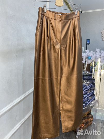 Кожаные брюки женские