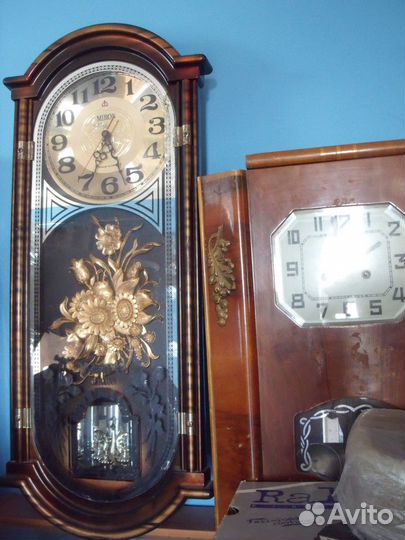 Часы настенные с боем получаса СССР 1960г маятник