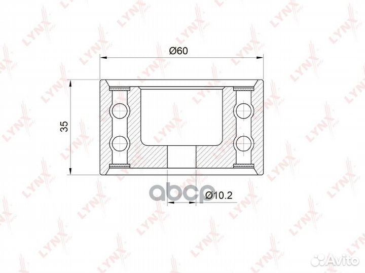 Ролик обводной ремня грм PB3033 lynxauto
