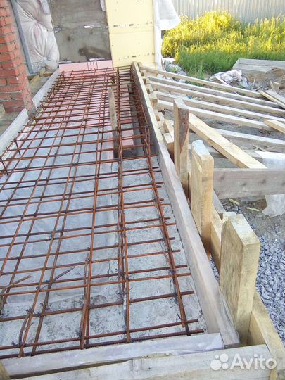 Бетонные работы отмостка