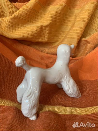 Белый пудель статуэтка Вербилки 60-е г