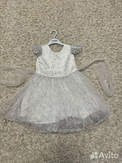 Платье снежинки 104 110
