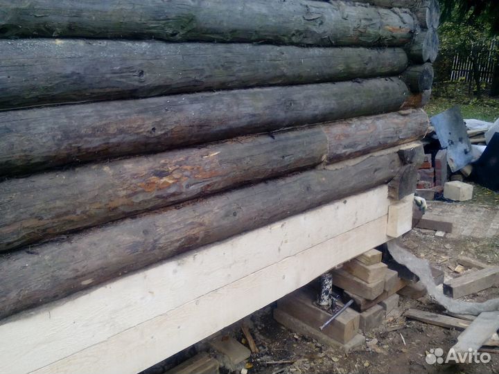 Замена венцов подъем дома