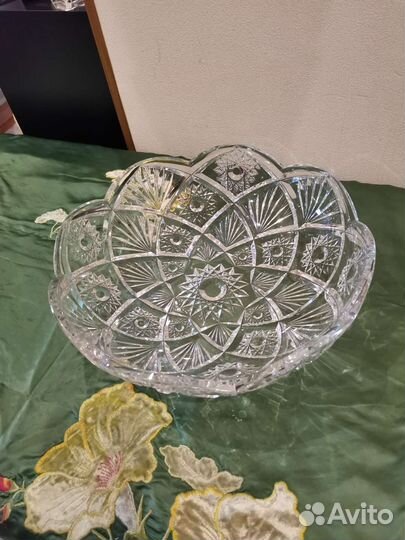 Большая хрустальная ваза СССР