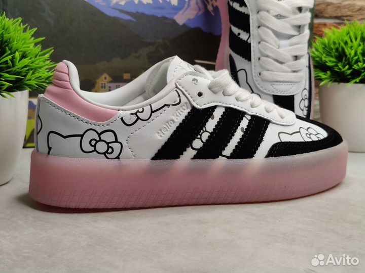 Кроссовки женские Adidas Samba Hello Kitty