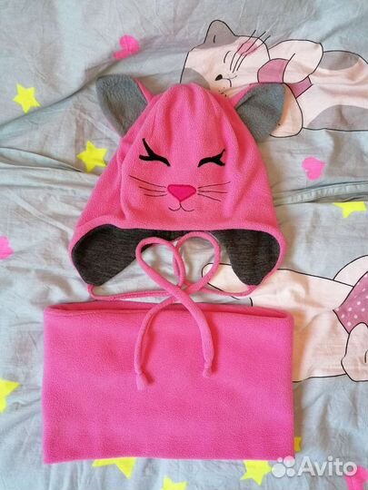 Комплект шапка и снуд для девочки