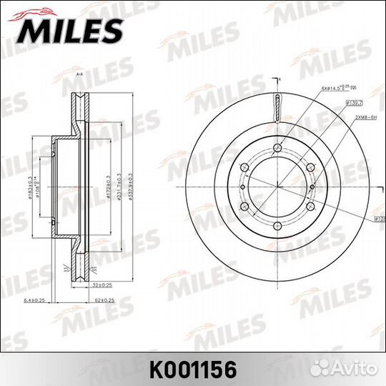Диск тормозной toyota land cruiser prado (J150) 10