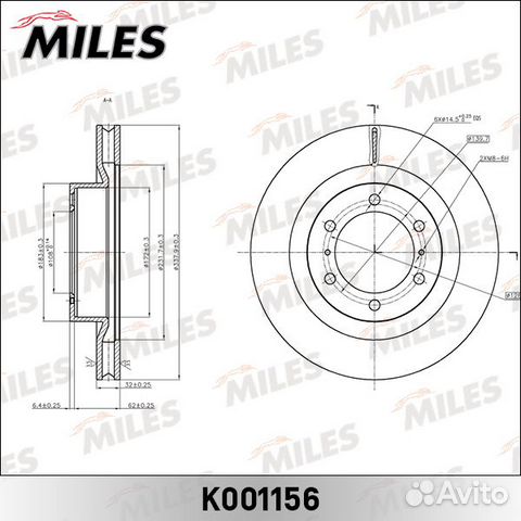 Диск тормозной toyota land cruiser prado (J150) 10