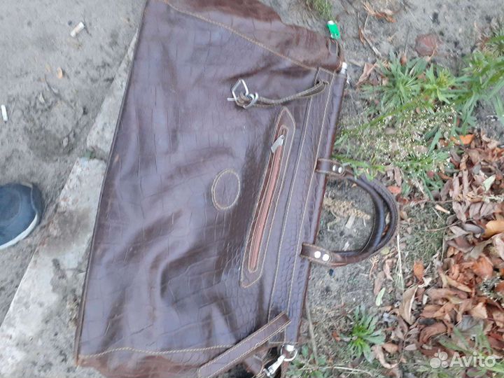 Саквояж кожанный винтажный