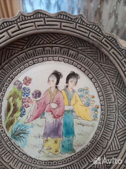 Тарелка декоративная керамика