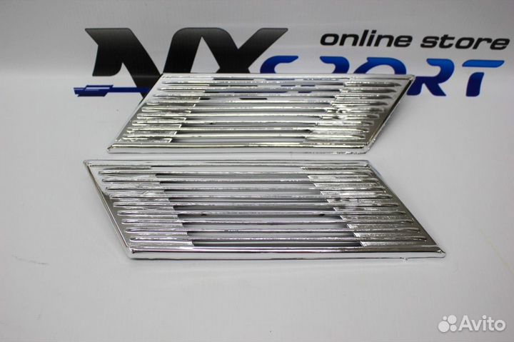 Накладки жабры задних стоек на классику хром