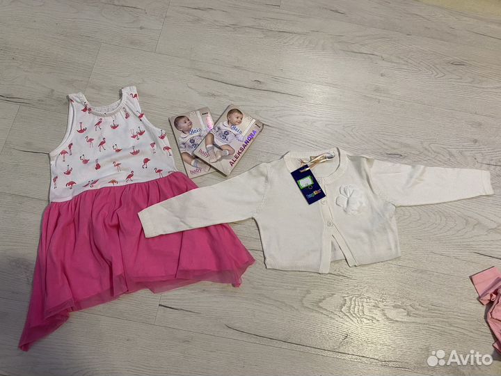 Пакет новых вещей на девочку 62-86