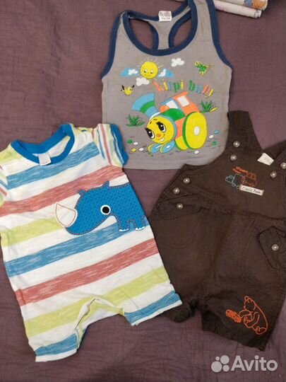 Детские вещи пакетом на лето 74-80