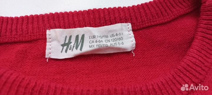 Джемпер для девочки 110 116 размер H&M