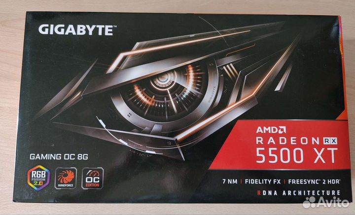 Видеокарта gigabyte RX5500XT 8GB