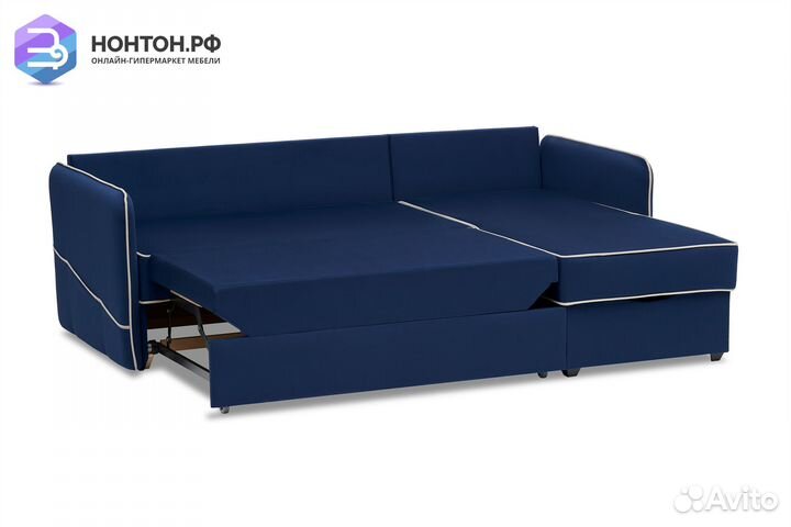 Диван угловой дельфин Энерджи темно-синий