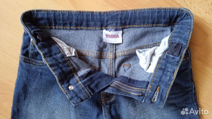 Брюки школьные темно-синие рост 128 см