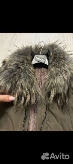 Женская зимнее пальто воротник мех натуральный