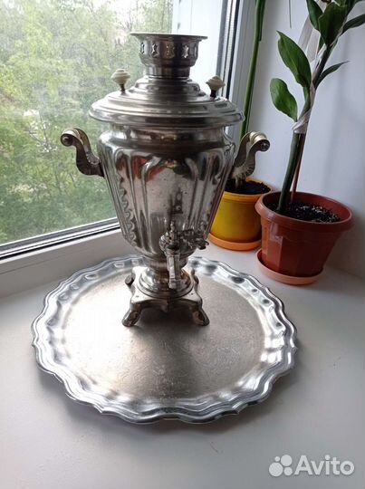 Самовар с подносом