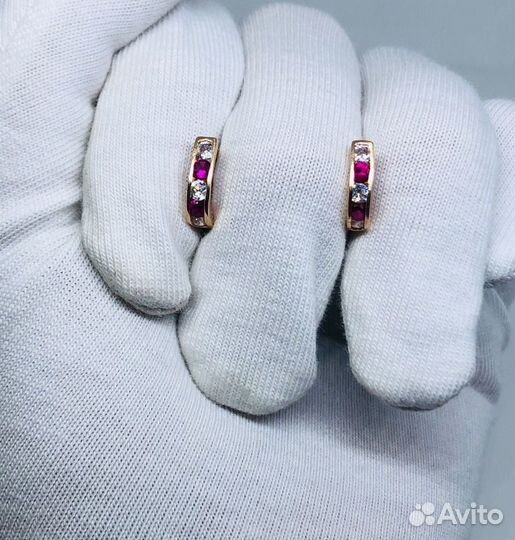 Серьги с фианитами (в)