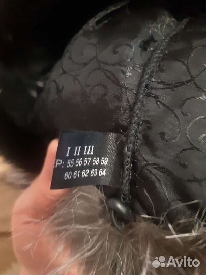 Шапка женская норка с чернобуркой