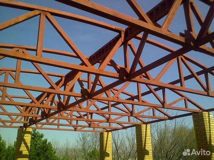 Фермы металлическе конструкции для навесов