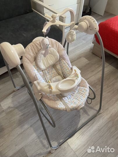 Детские электронные качели шезлонг IBaby