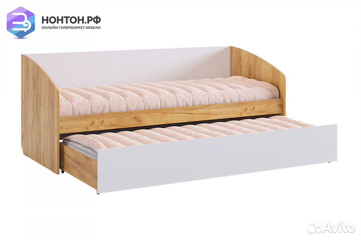 Детская кровать Форсаж дуб крафт золотой / белый