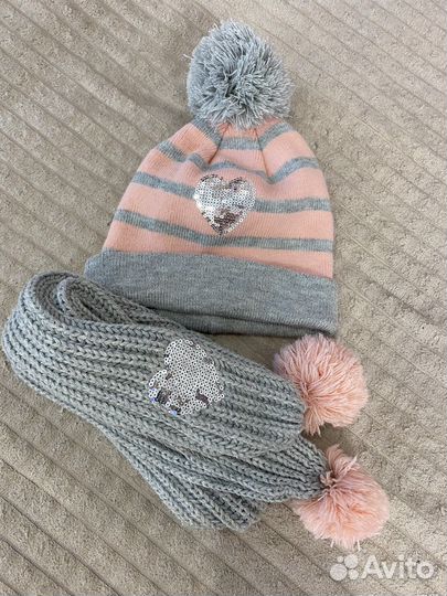 Шапка и шарф для девочки