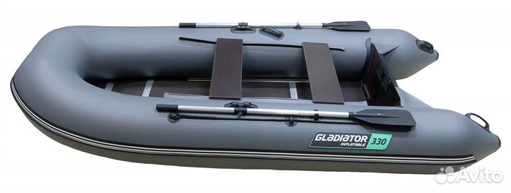 Лодка пвх Gladiator B330 темно-серый