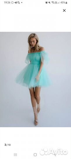 Вечернее платье короткое пышное