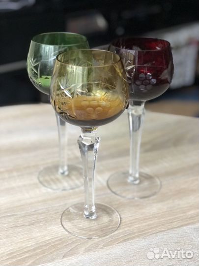 Бокалы цветной хрусталь Германия