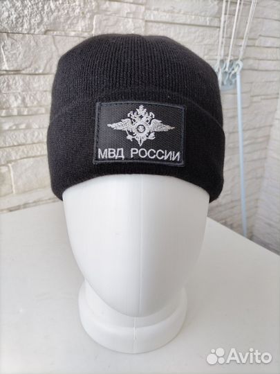 Мужская/женская шапка мвд России полиция на флисе