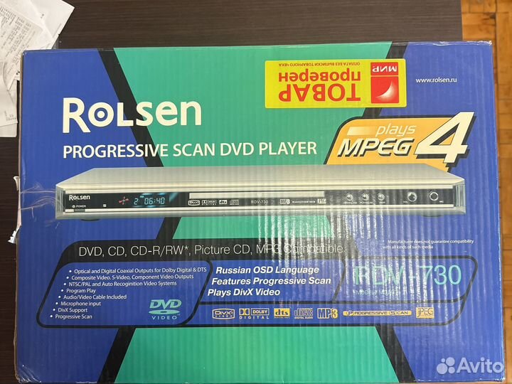 Dvd проигрыватель rolsen rdv 730