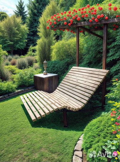 Деревянный шезлонг