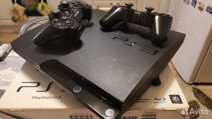 Sony Playstation3 Slim 500гб 2 геймпада+140игр HEN