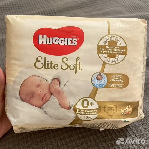 Подгузники Haggies Elite Soft 0+