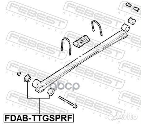 Сайлентблок передний задней рессоры ford transit