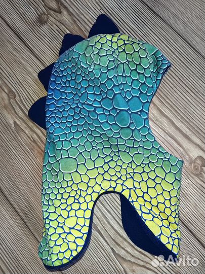 Шапка-шлем дино зимняя