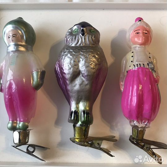 Новогодние игрушки СССР на прищепке