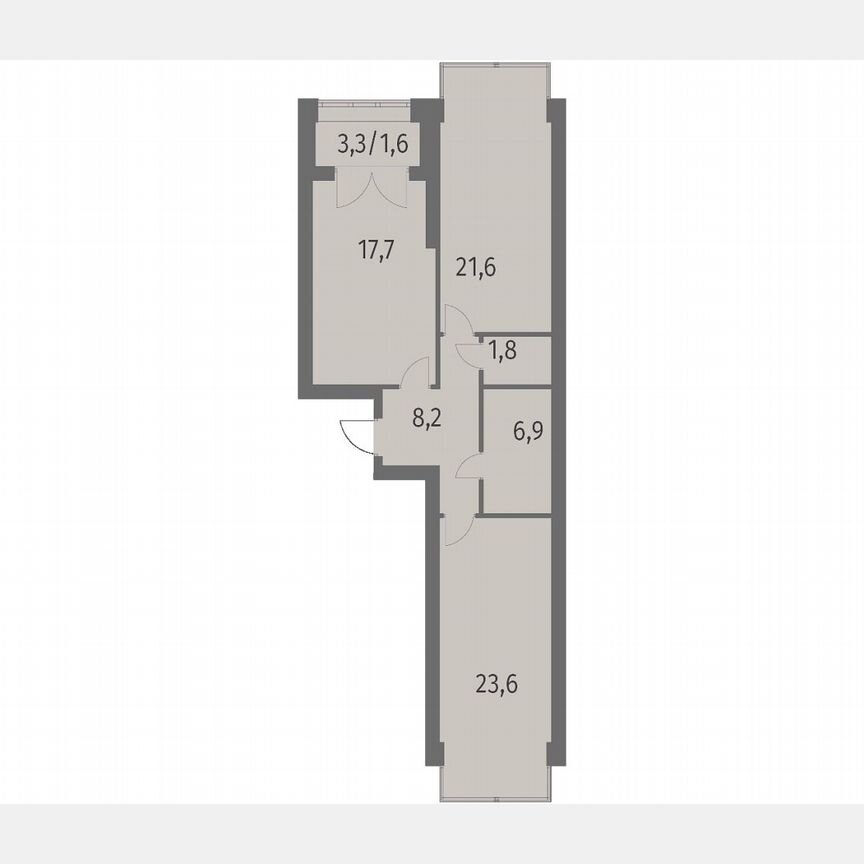 2-к. квартира, 81,5 м², 7/13 эт.